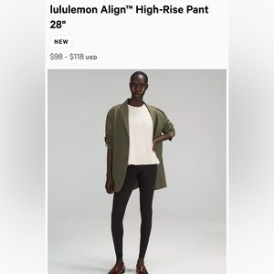 lululemon Align High-Rise Pant 28”
